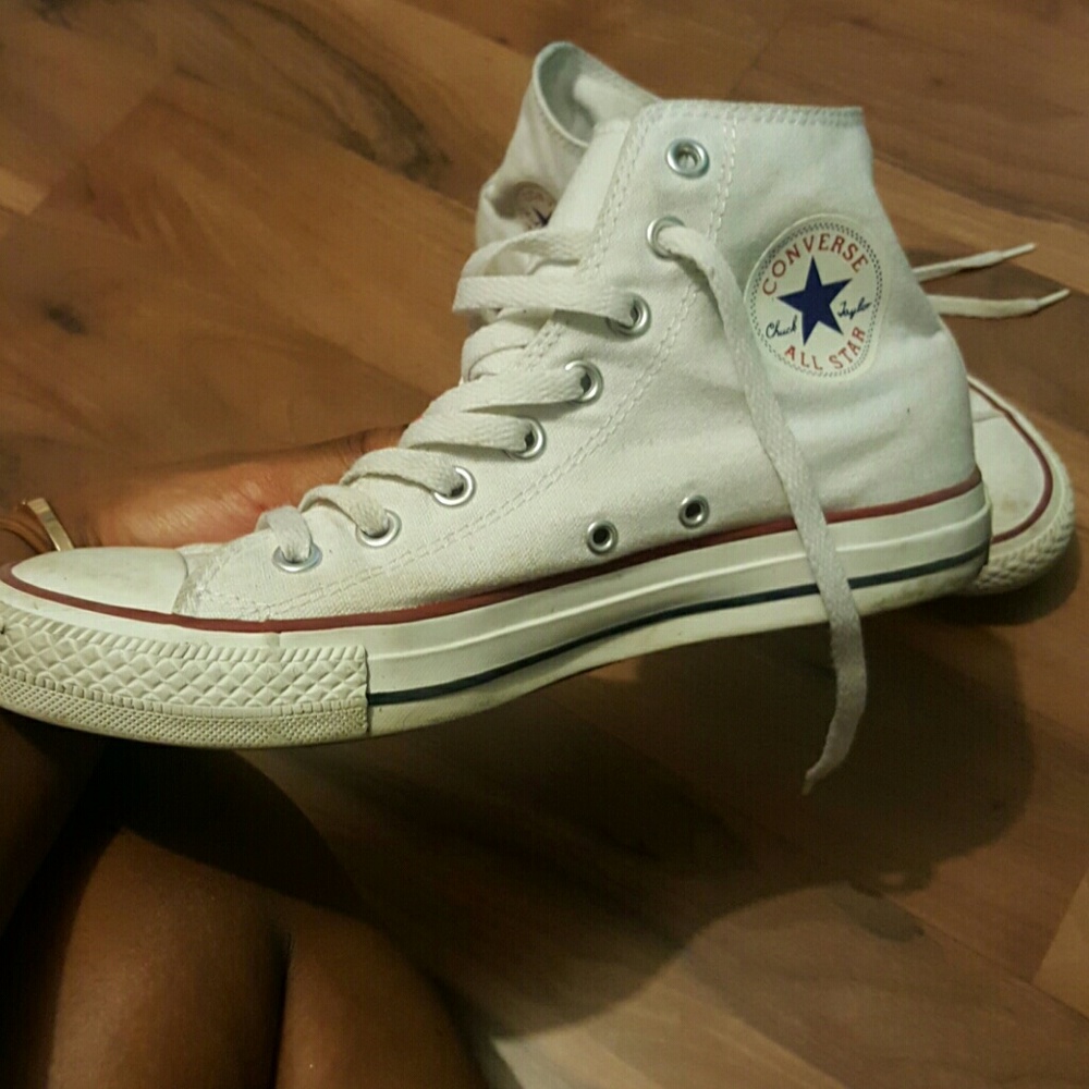 White Hightop Converse Allstars